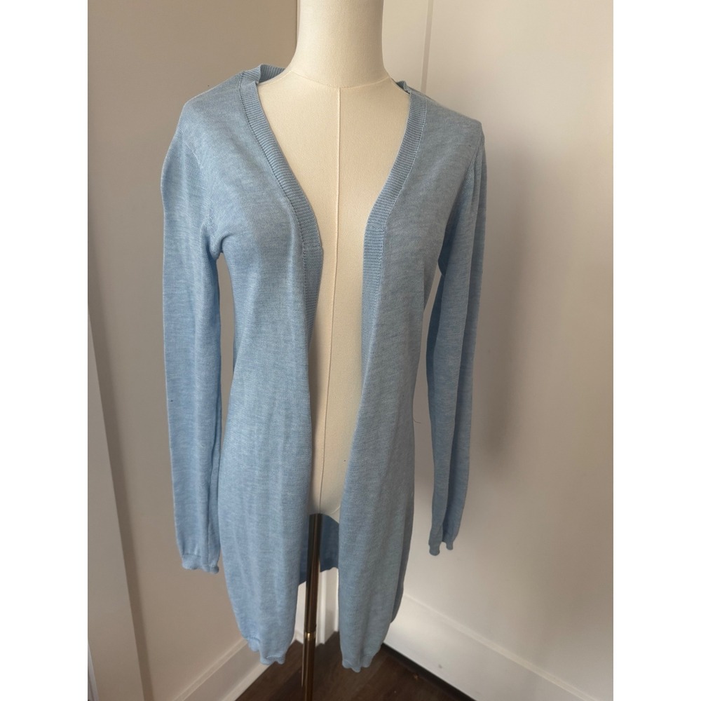basics BY ANNAMAX Light Blue Long Sleeve Cardigan Sweater‎ Womens Size S